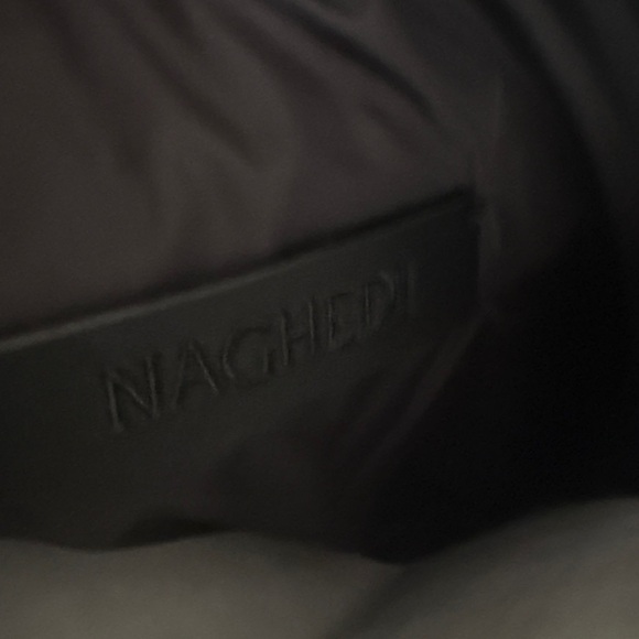 NEW Naghedi top zip Woven neoprene Black and Tan Pouch / Clutch. 10” x 7” - Picture 4 of 9